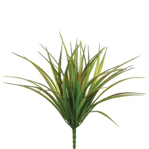 12" Vanilla Grass Silk Plant -44 Leaves -Green/Red (pack of 24)