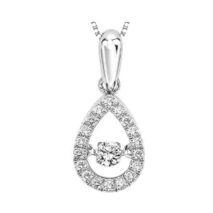 14KT White Gold & Diamonds Stunning Neckwear Pendant - 1/5 ctw