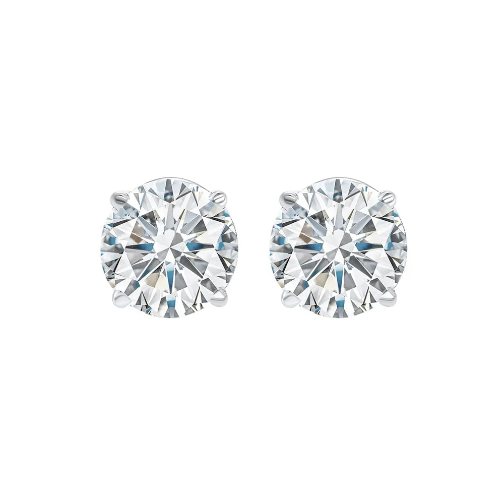 14KT White Gold & Diamonds Stunning Stud Earrings - 1 ctw