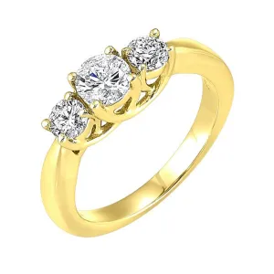 14KT Yellow Gold Sparkle Fashion Ring - 2 ctw