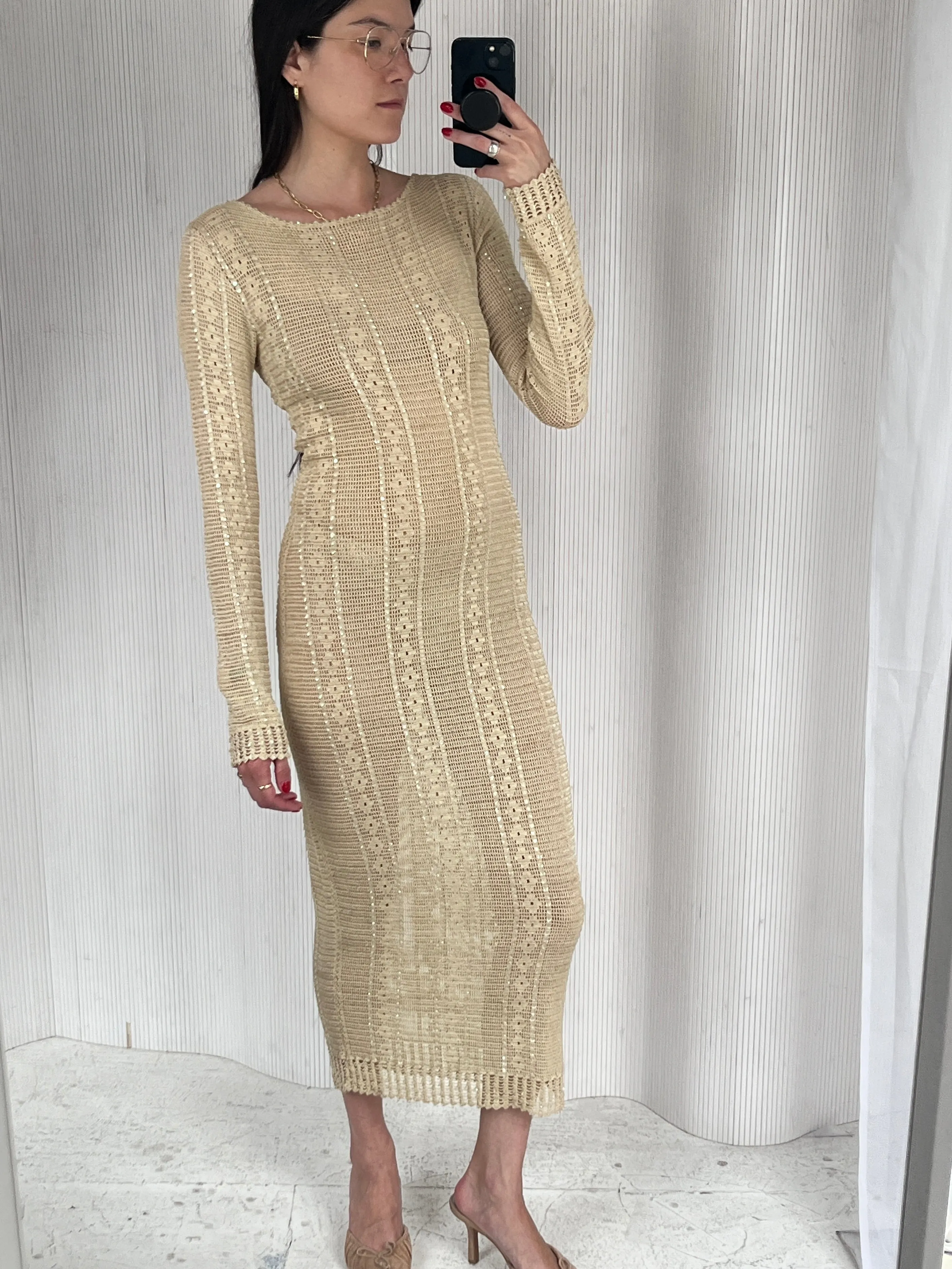 90s Jemima Khan Silk Dress