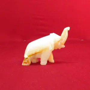 Alabaster Caved Elephant Rock