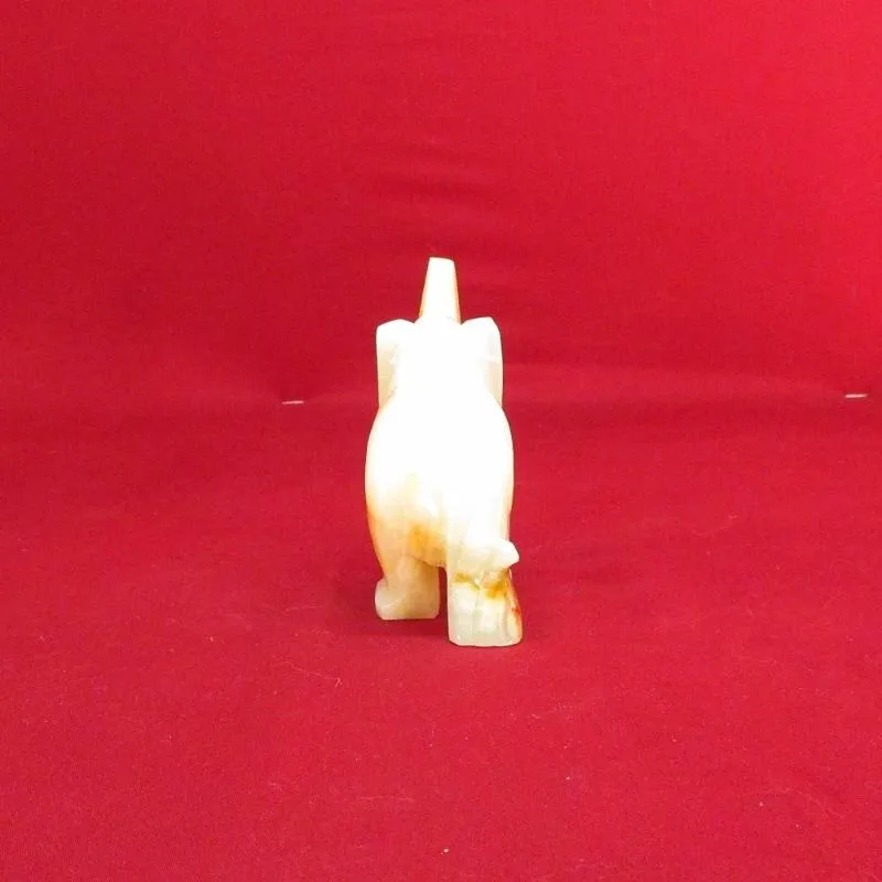 Alabaster Caved Elephant Rock