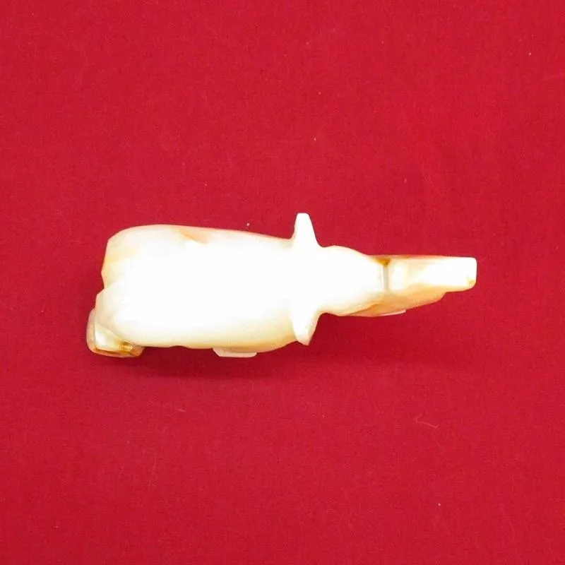Alabaster Caved Elephant Rock