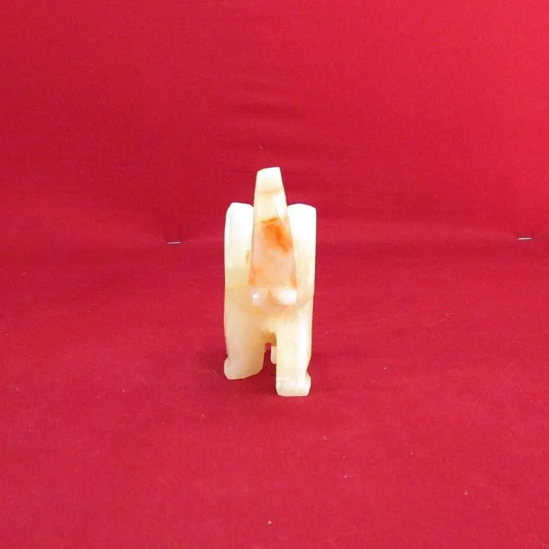 Alabaster Caved Elephant Rock