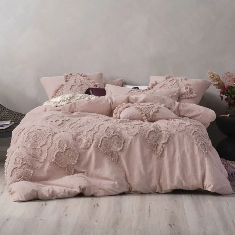 Alli Mauve Quilt Cover Set by Linen House
