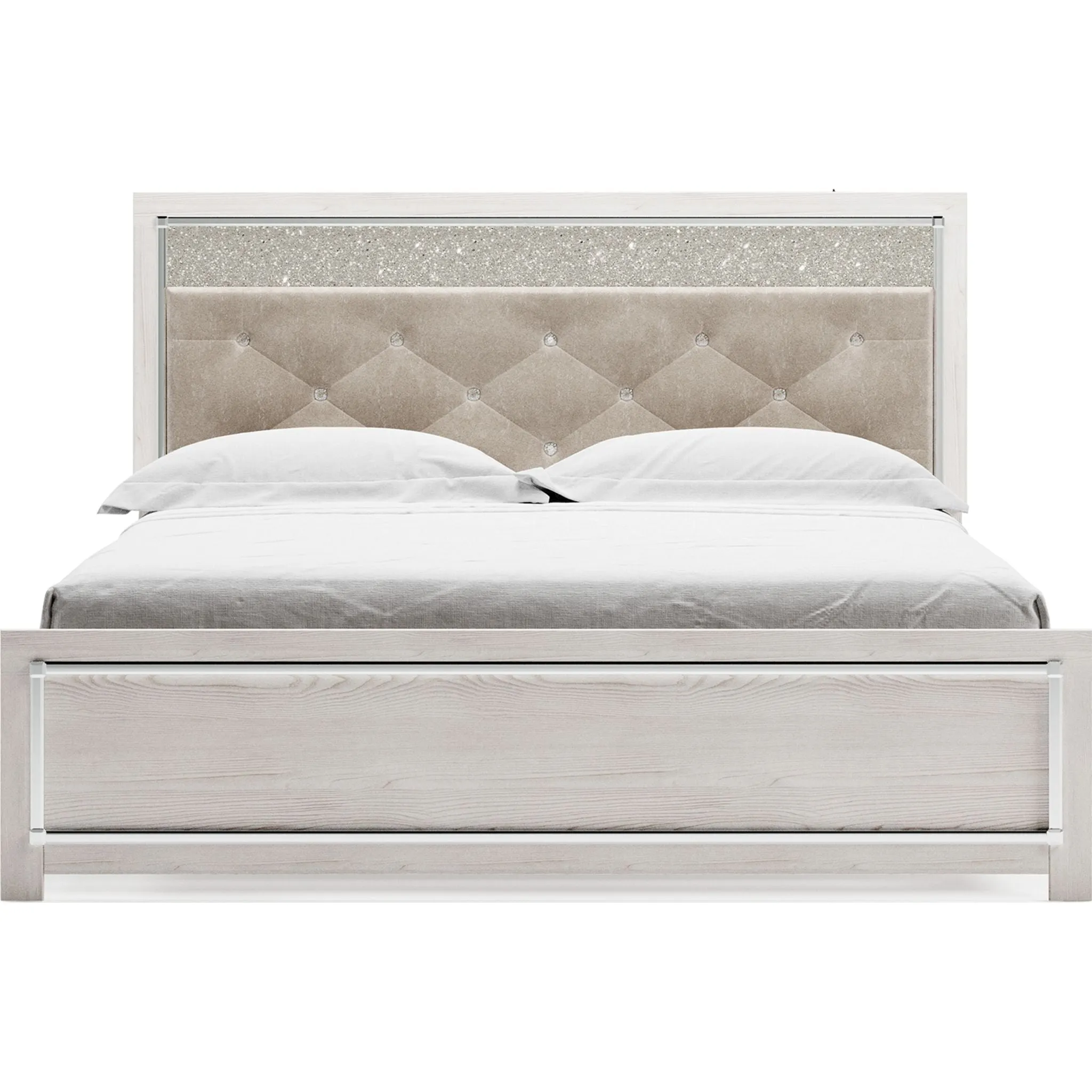 Altyra Panel Bed - White