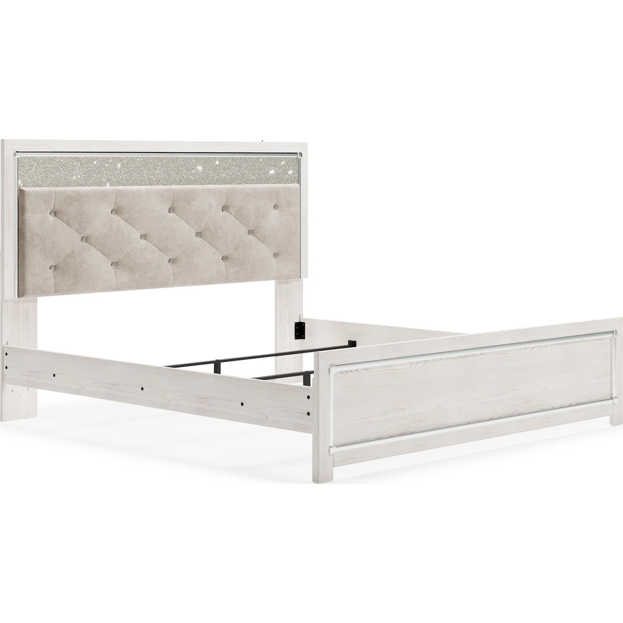 Altyra Panel Bed - White