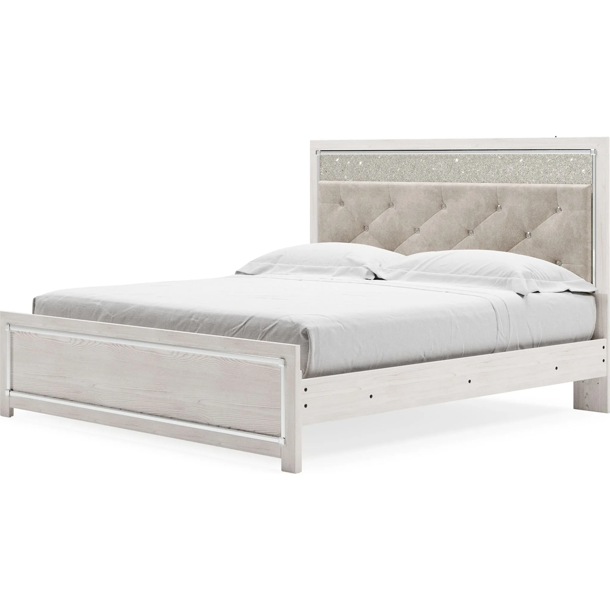 Altyra Panel Bed - White