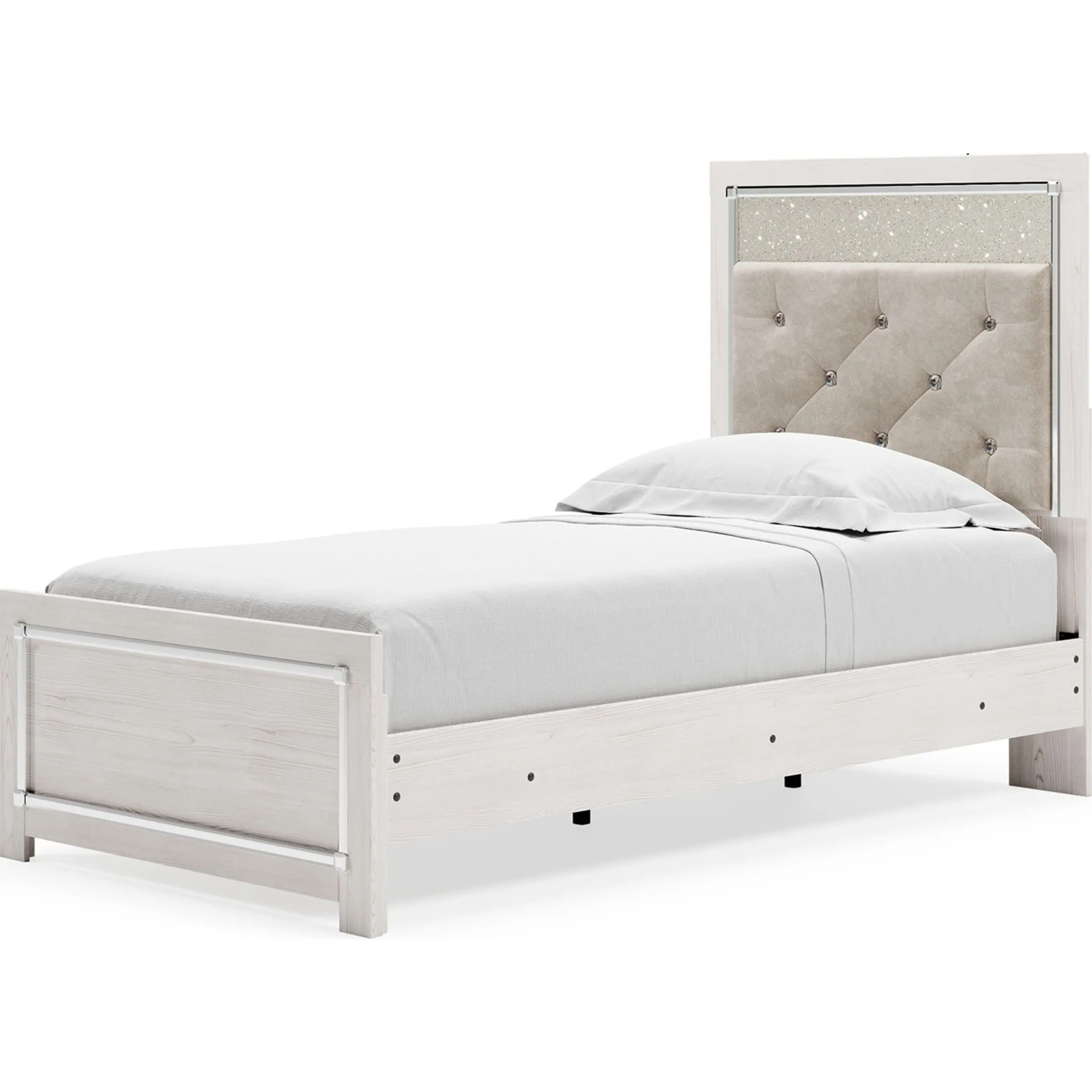Altyra Panel Bed - White