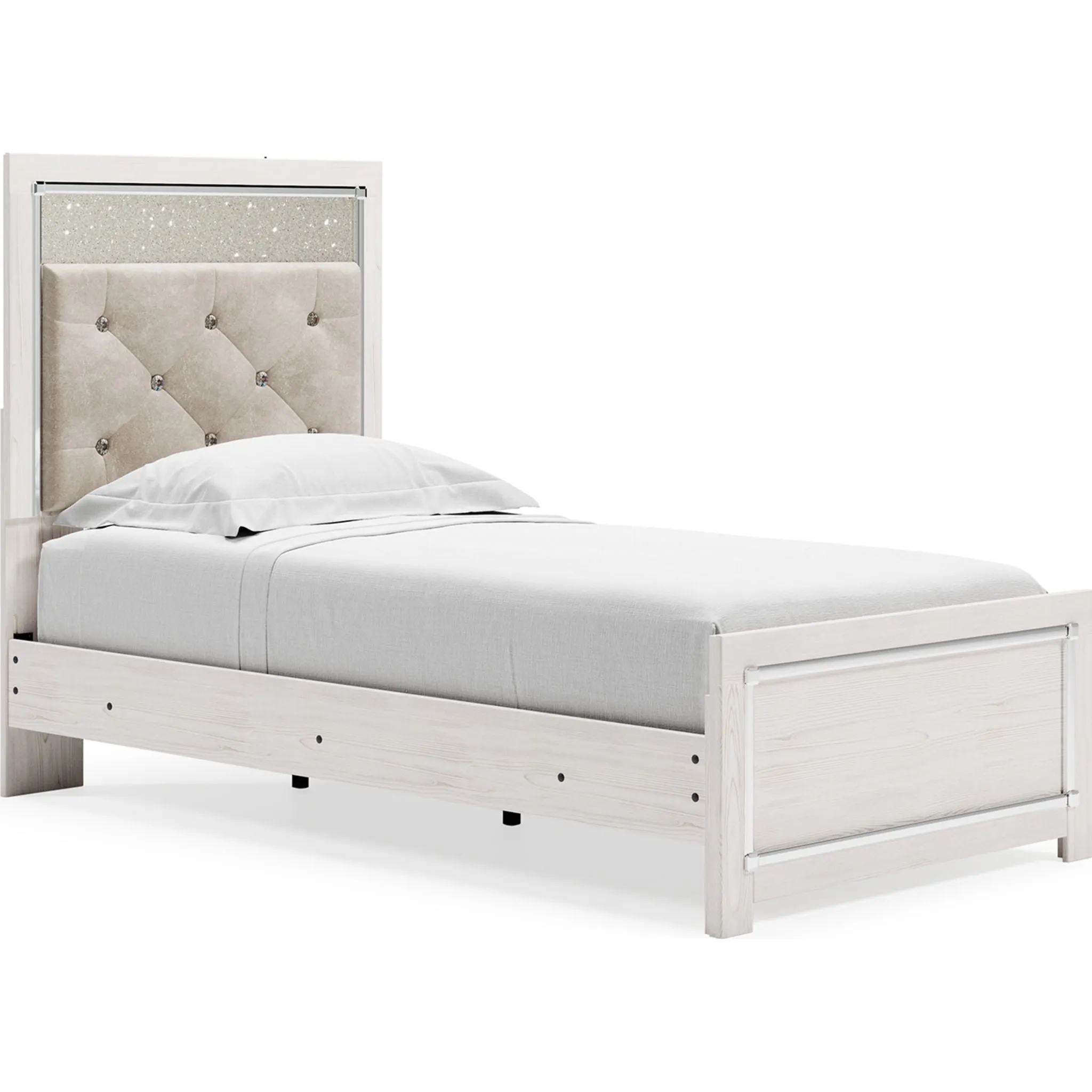 Altyra Panel Bed - White