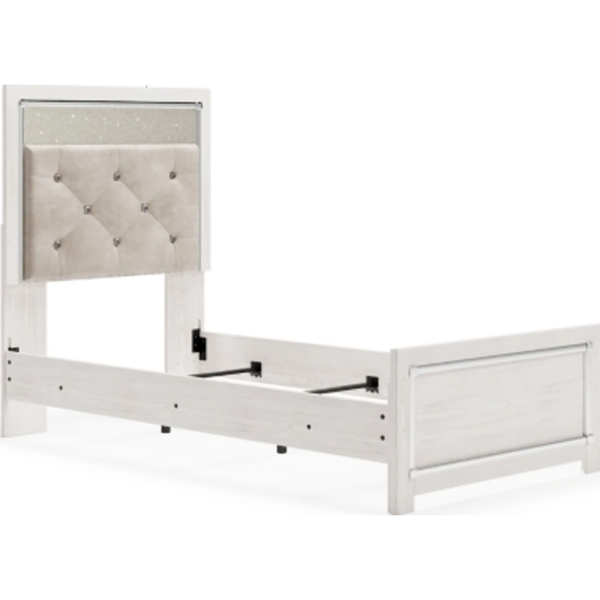 Altyra Panel Bed - White