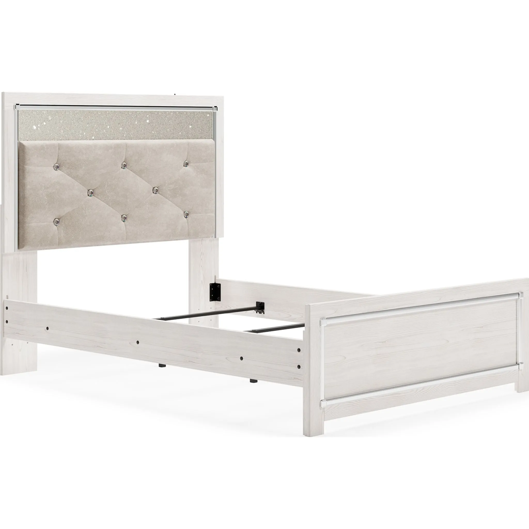 Altyra Panel Bed - White