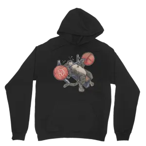 Benchpressing Brown Tabby Cat Hoodie (UK)