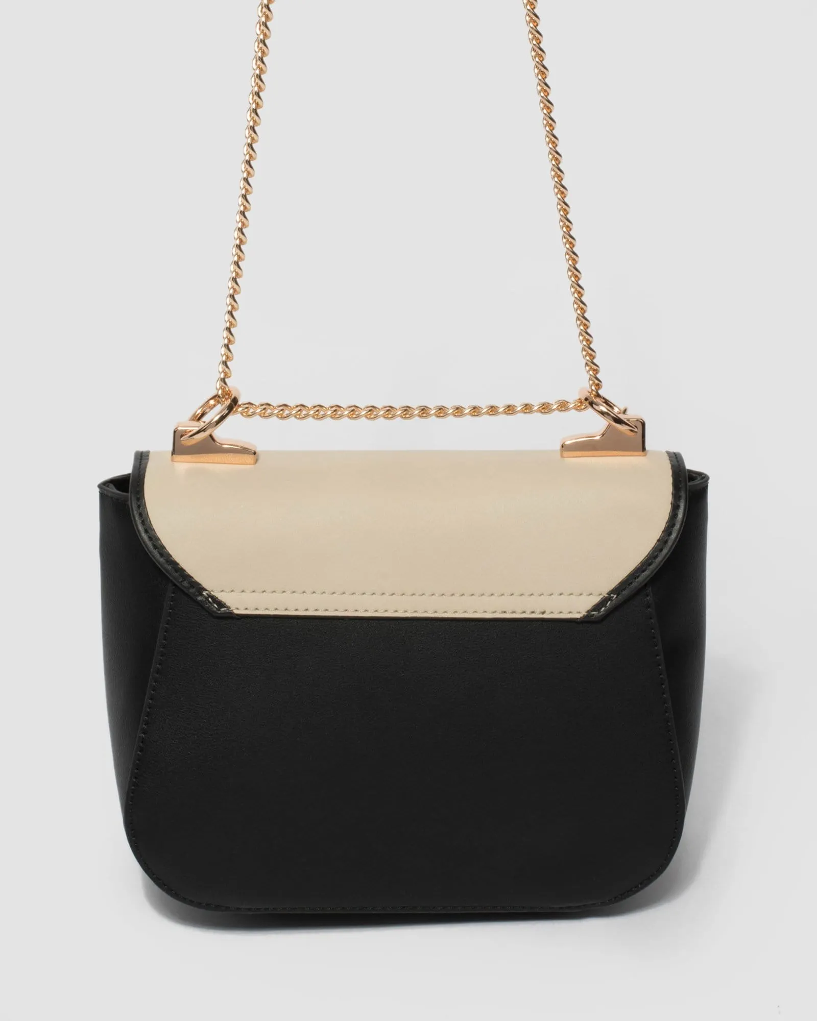 Black and Ivory Hannah Chain Crossbody Bag
