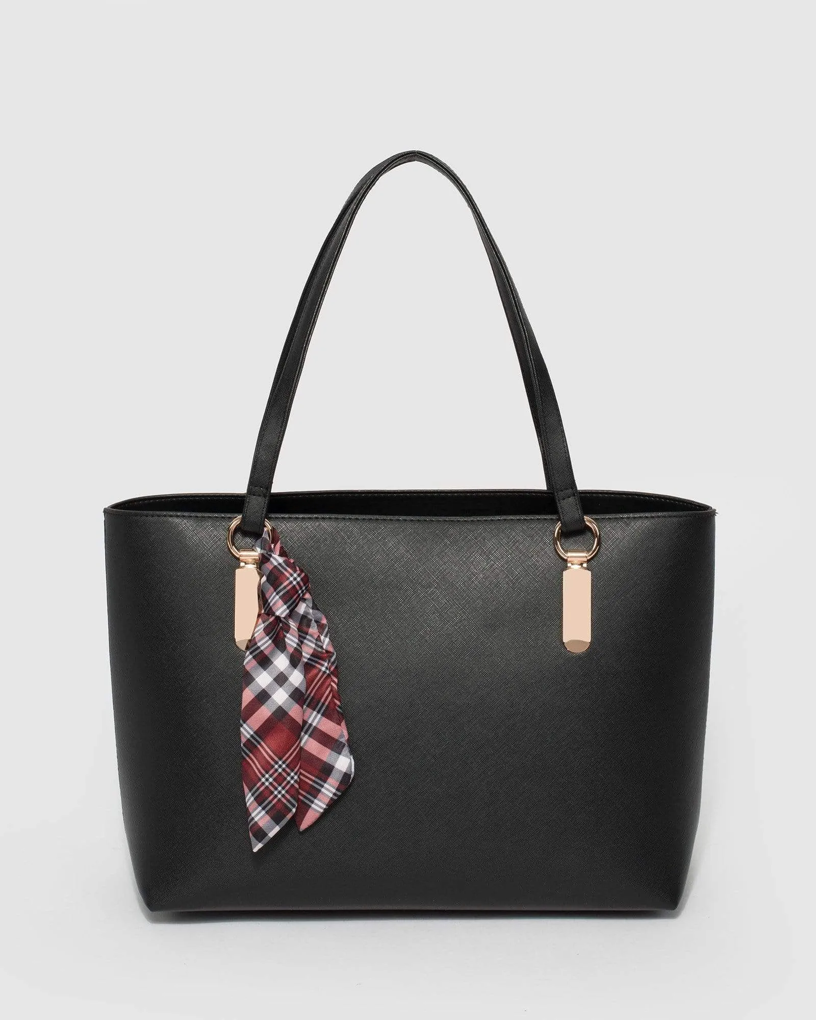 Black Angelina Scarf Tote Bag