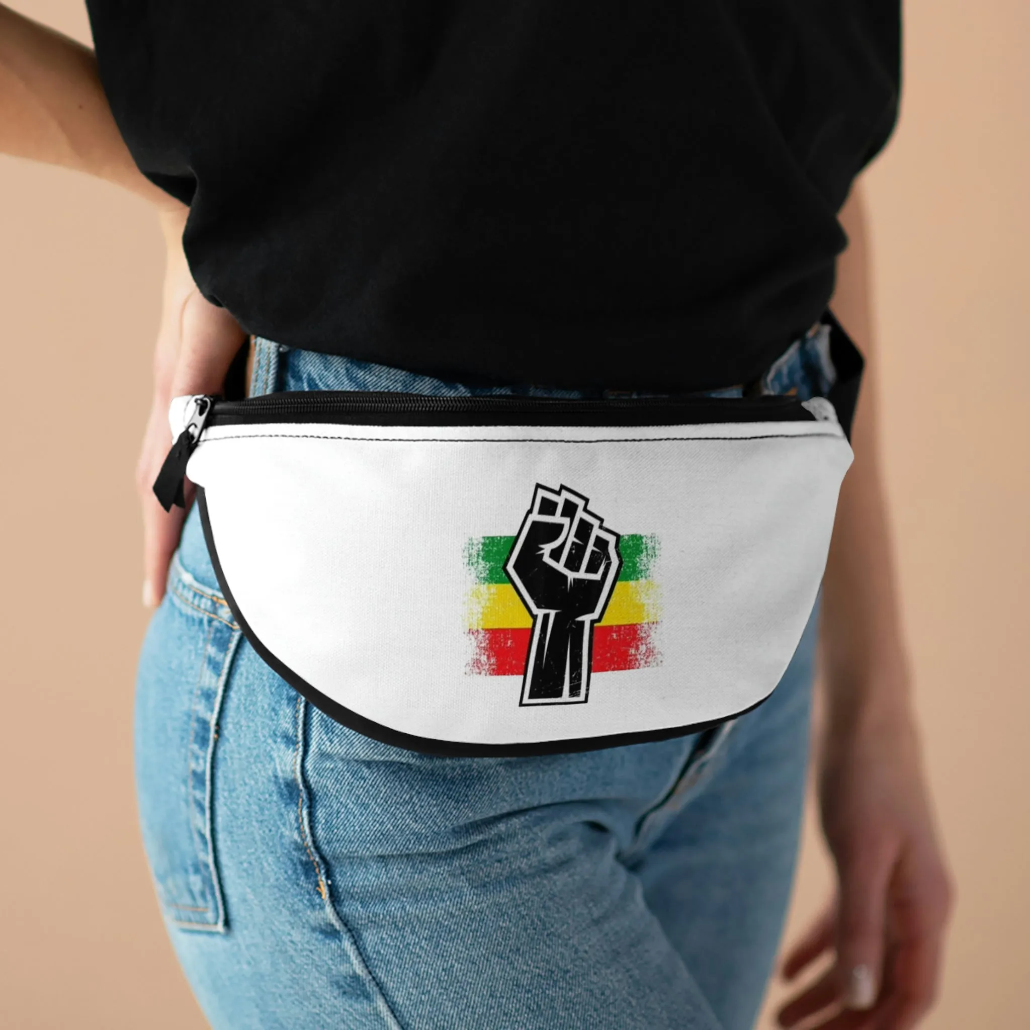 Black Fist Fanny Pack