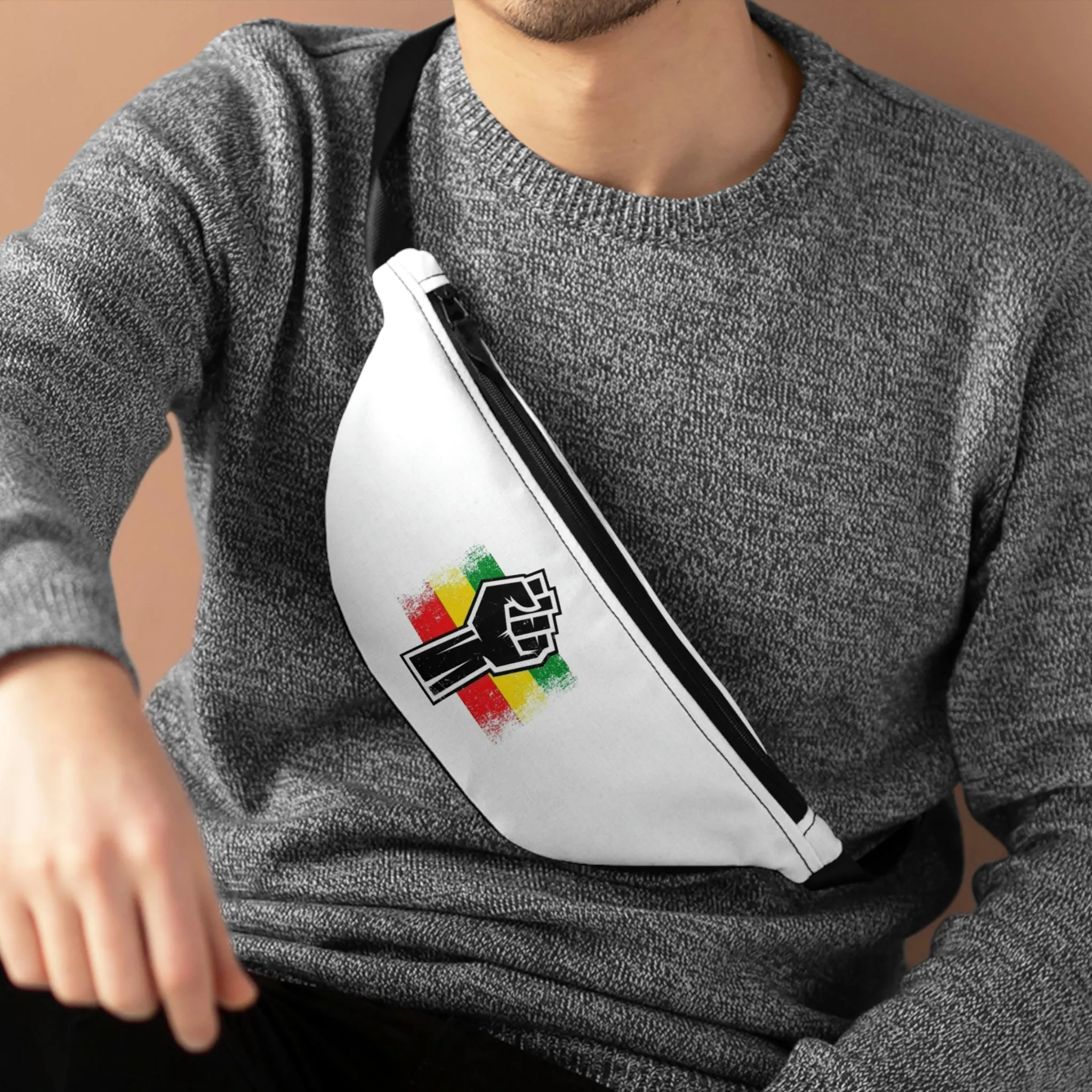 Black Fist Fanny Pack