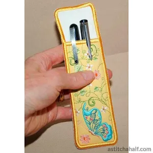 Butterfly Blue Pen and Pencil Holder