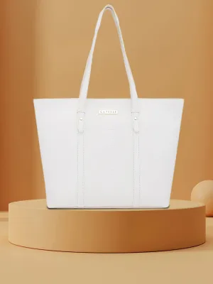 Caprese Sameera Laptop Tote Large Off White