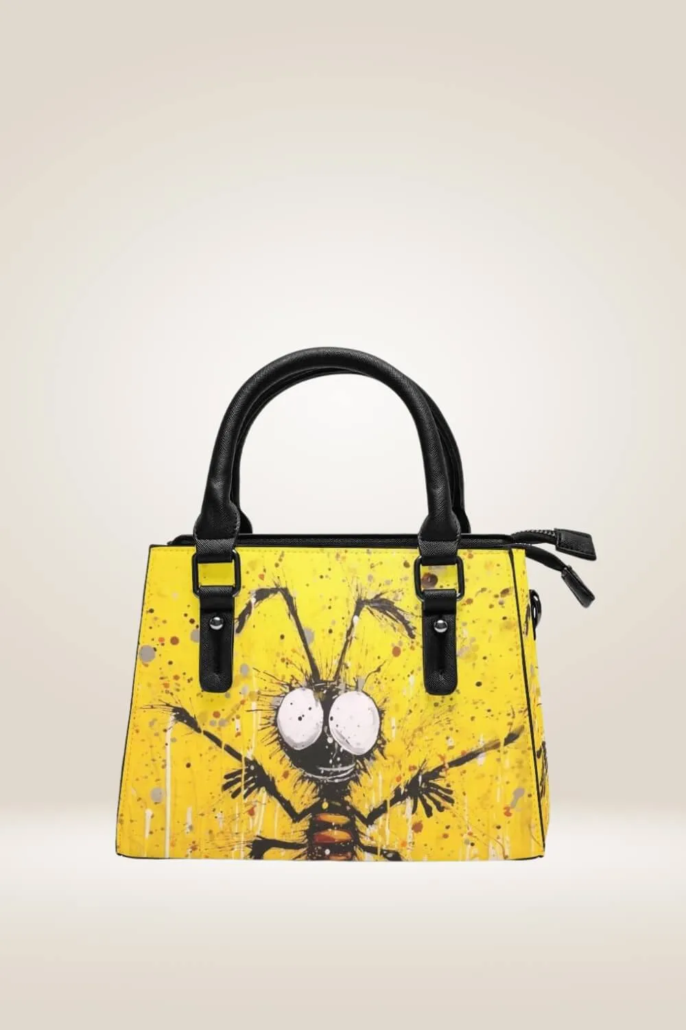 Cartoon Bee Yellow Satchel Bag