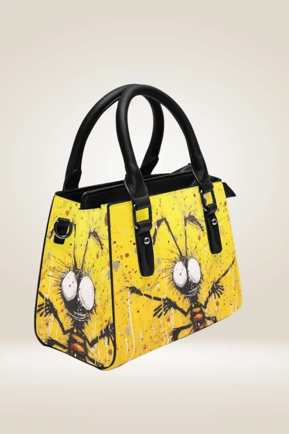 Cartoon Bee Yellow Satchel Bag