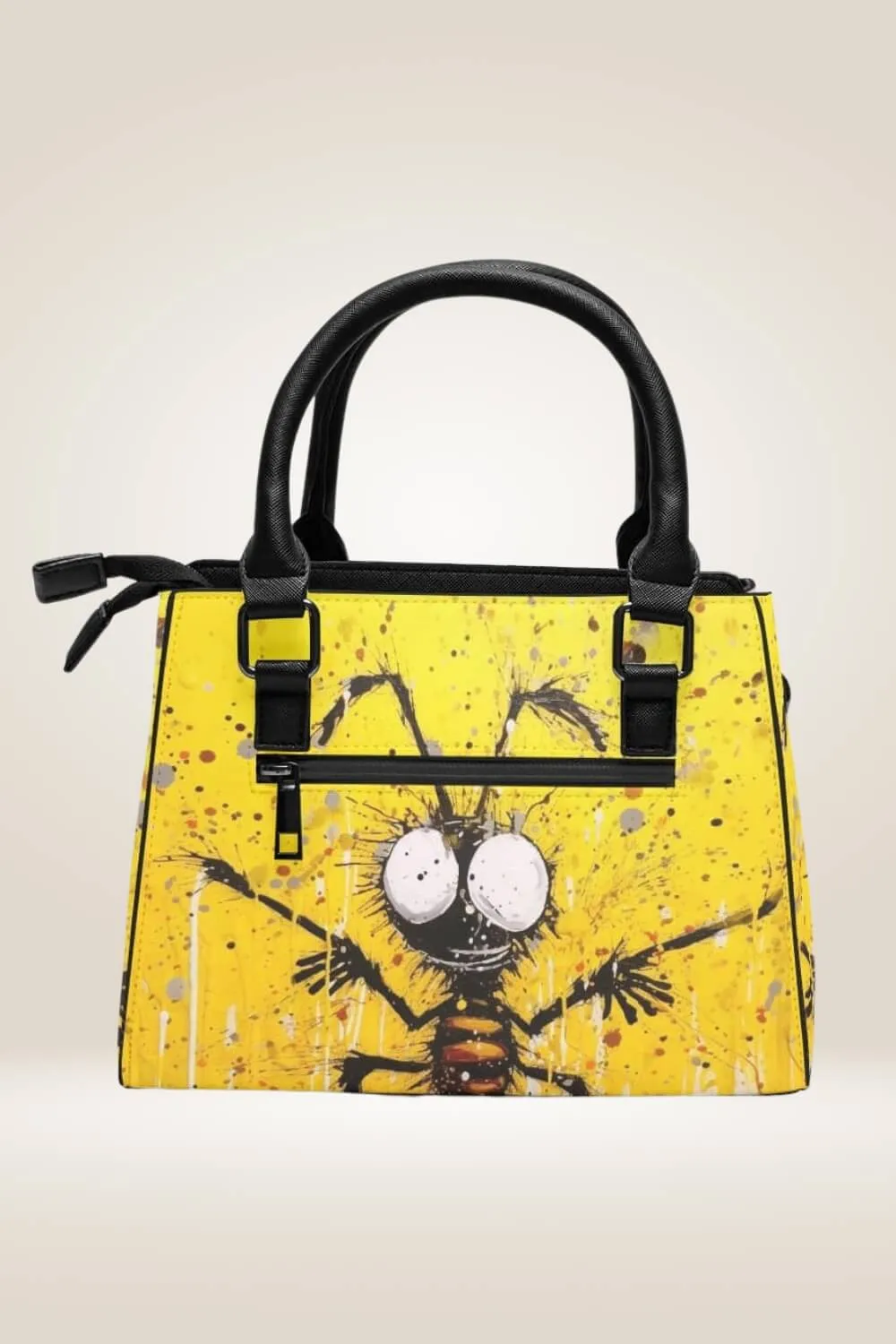 Cartoon Bee Yellow Satchel Bag