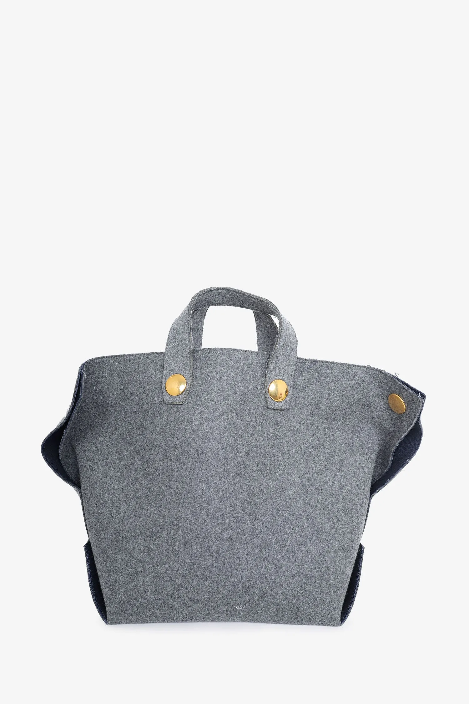 Celine Grey Wool Felt Orb Bag