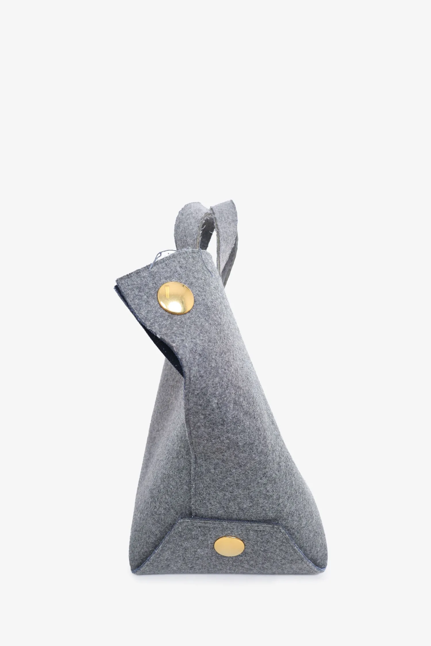 Celine Grey Wool Felt Orb Bag