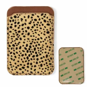 Cell Phone Stick On Card Wallet CH Brown (1 units)