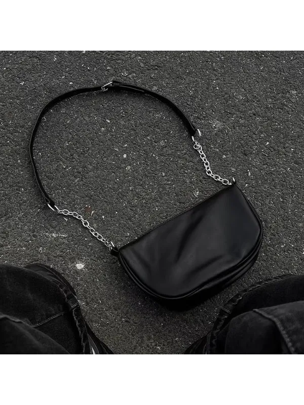 CHAIN LEATHER MESSENGER BAG LET3048