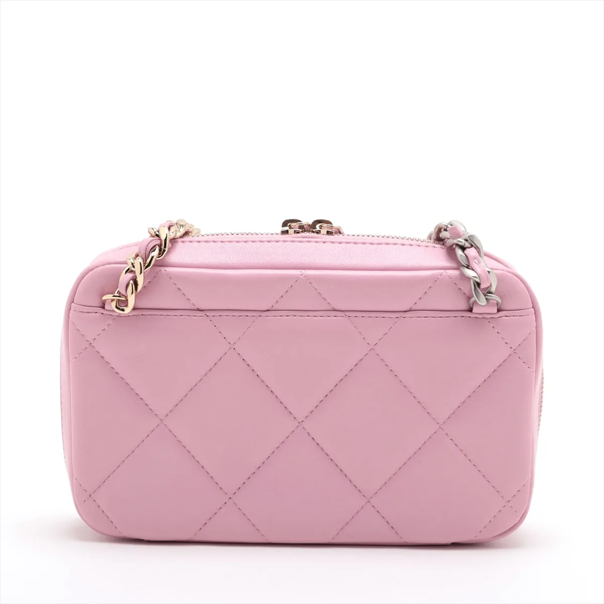 Chanel 19  Chain Shoulder Bag Pink G x Silver Gold  32nd Series AP2728