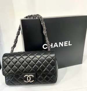 CHANEL CC WESTMINSTER PEARL FLAP LAMBSKIN BAG