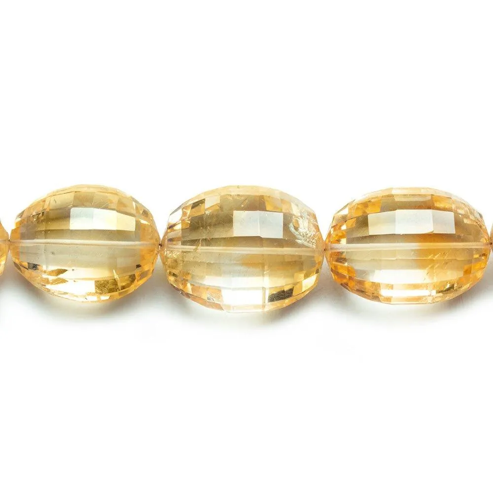 Citrine Straight Drilled Faceted Ovals 17 inch 21 pieces