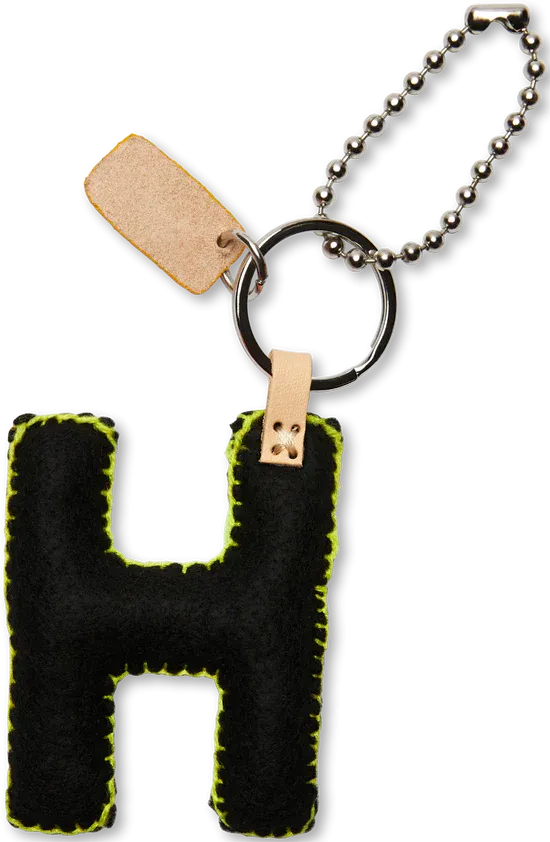 Consuela Embroidered Felt Alphabet Letter Charms - Black