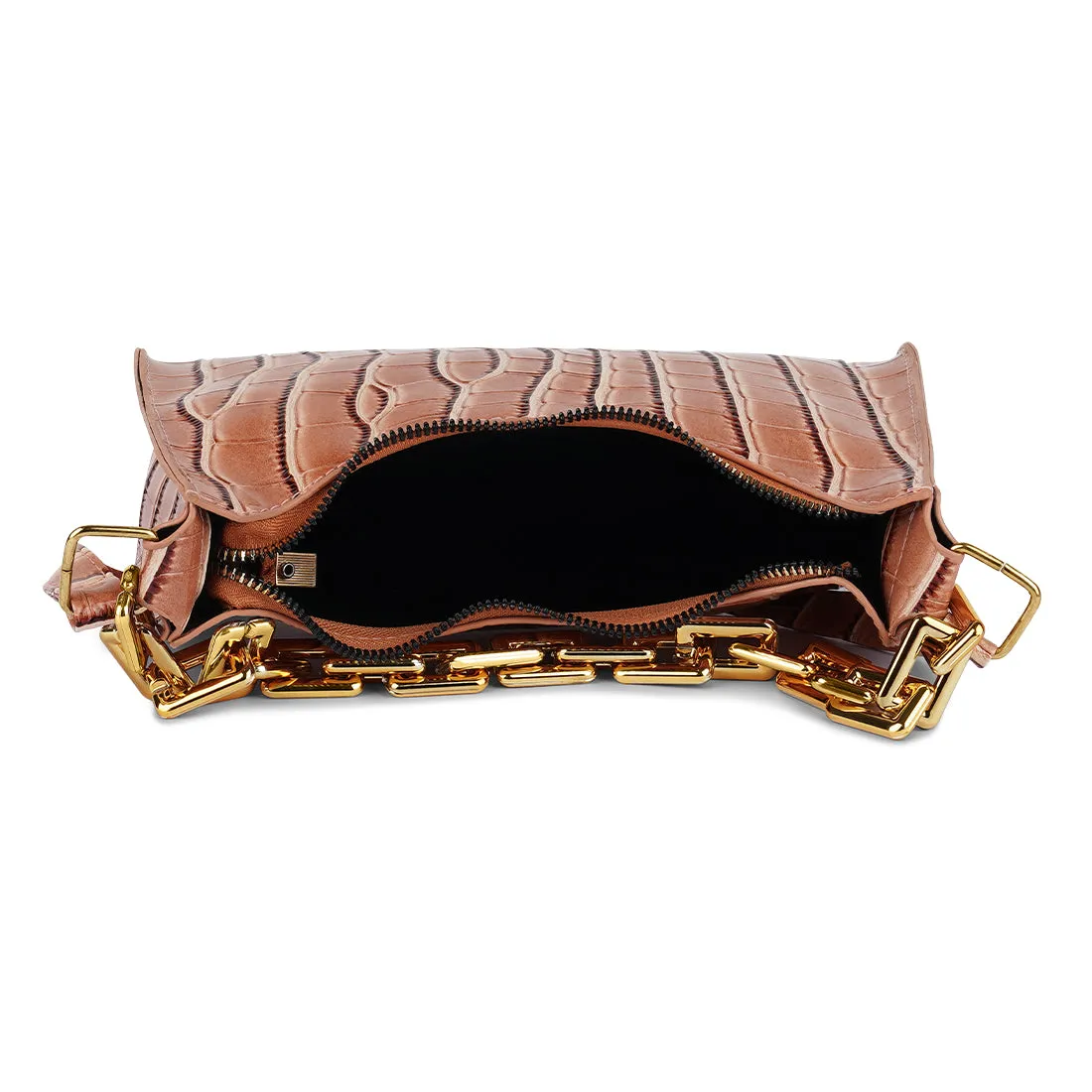 Croc Patten Baguette Bag