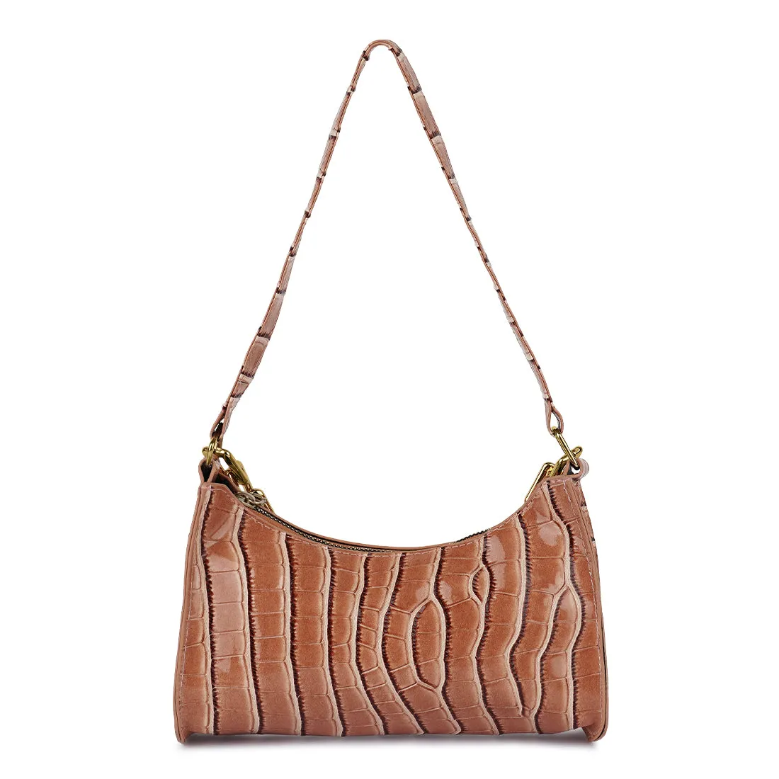Croc Patten Baguette Bag