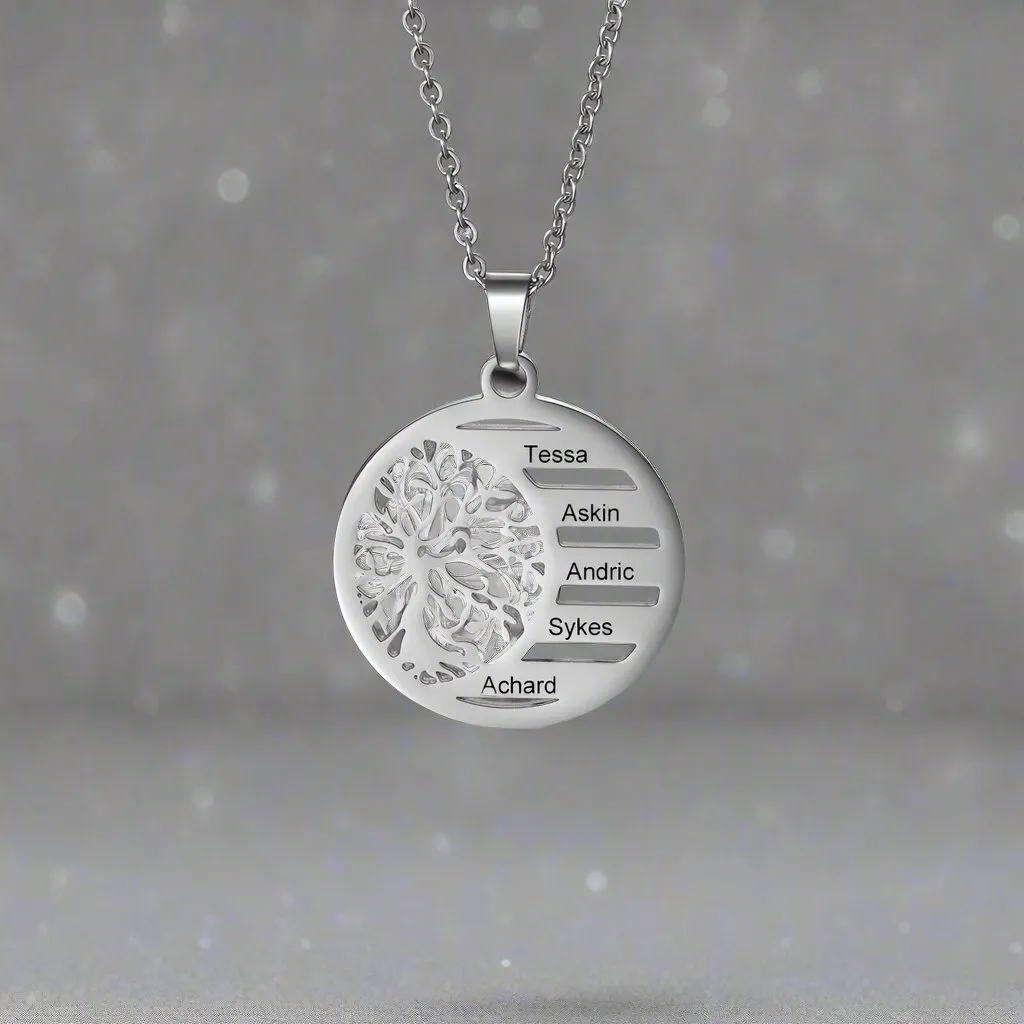 Custom Tree of Life Pendant Name Necklace