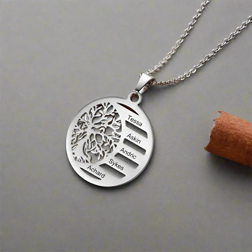 Custom Tree of Life Pendant Name Necklace