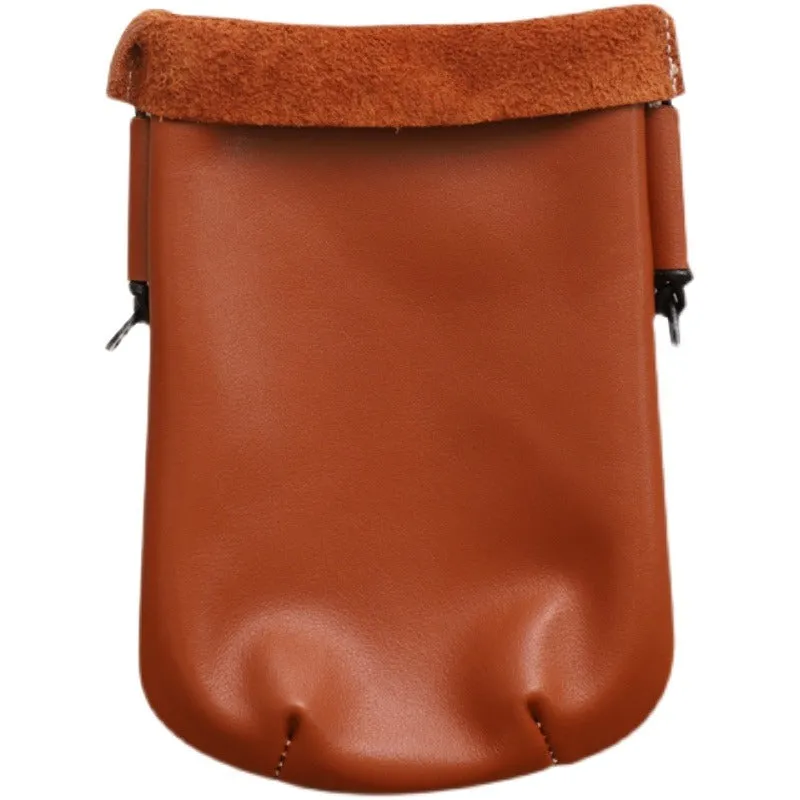 Cute Brown LEATHER Side Bag Phone WOMEN SHOULDER BAG Slim Phone Crossbody Pouch FOR WOMEN