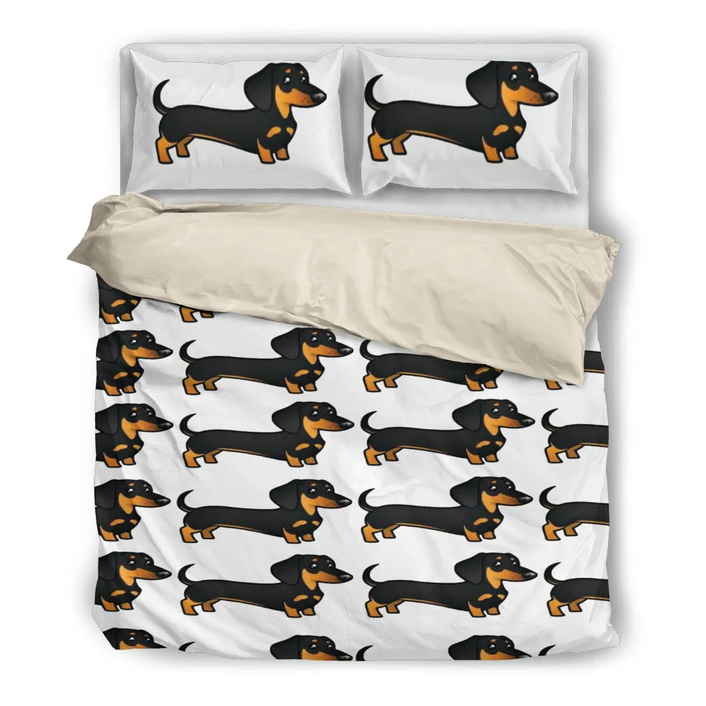 Dachshund Duvet Cover W/ Pillow Cases