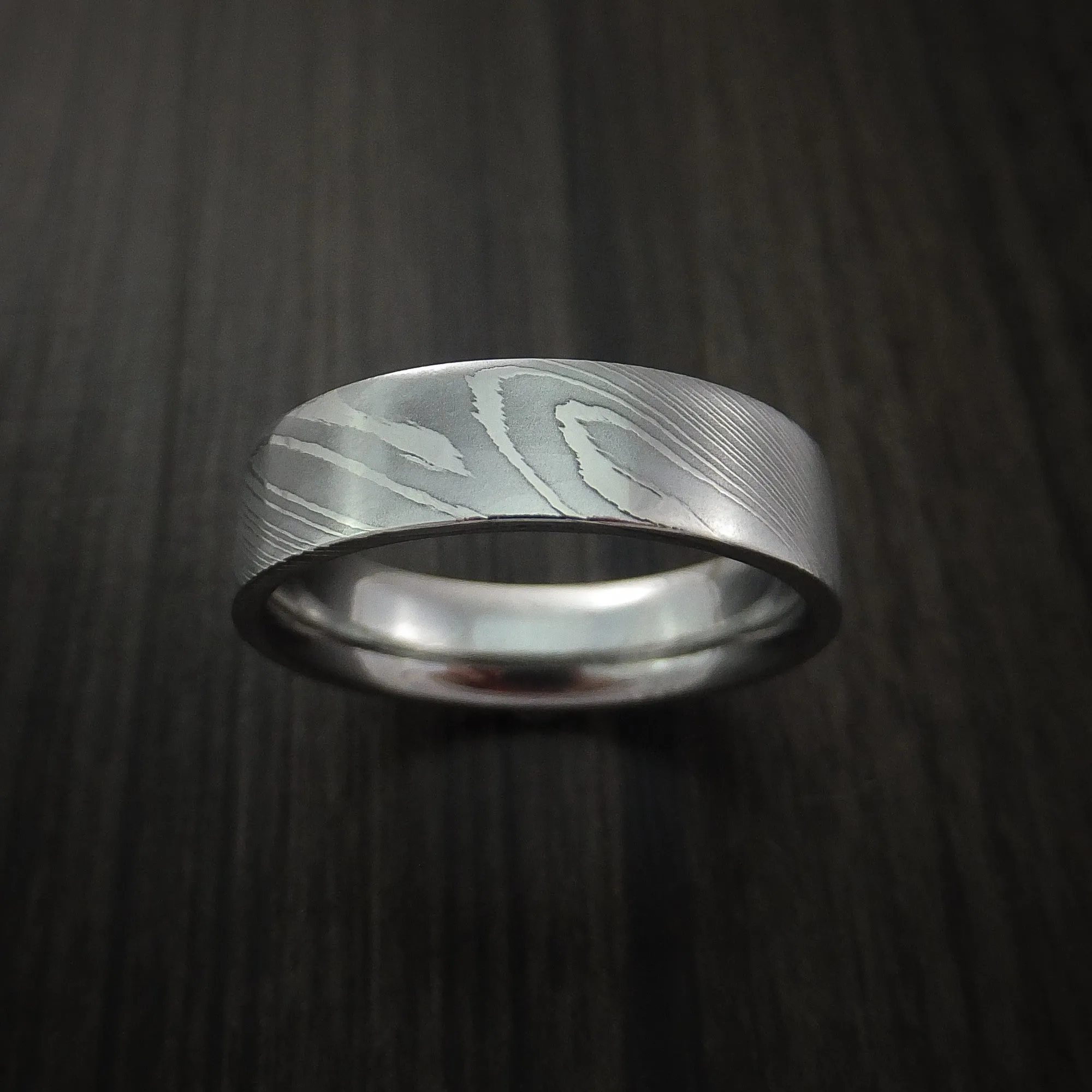 Damascus Steel Men's Ring Wedding Band Genuine Craftsmanship