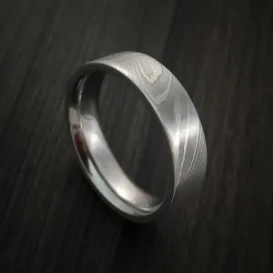 Damascus Steel Men's Ring Wedding Band Genuine Craftsmanship