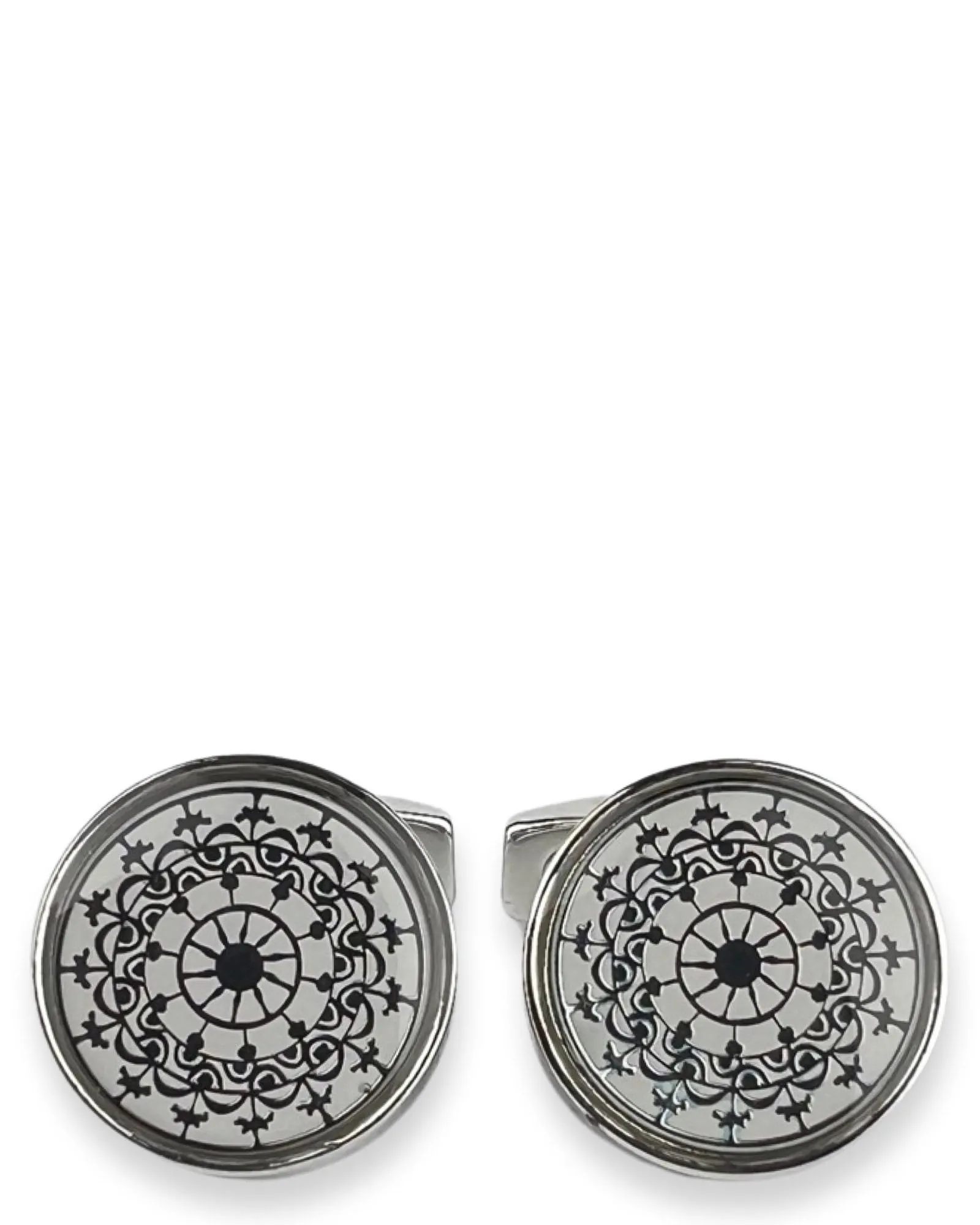 DÉCLIC Ornate Round Cufflink