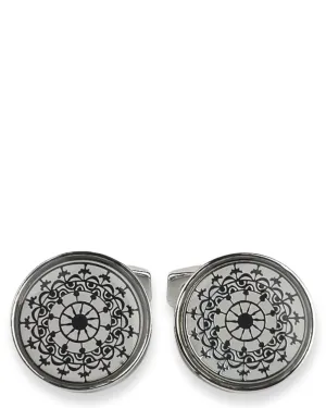 DÉCLIC Ornate Round Cufflink