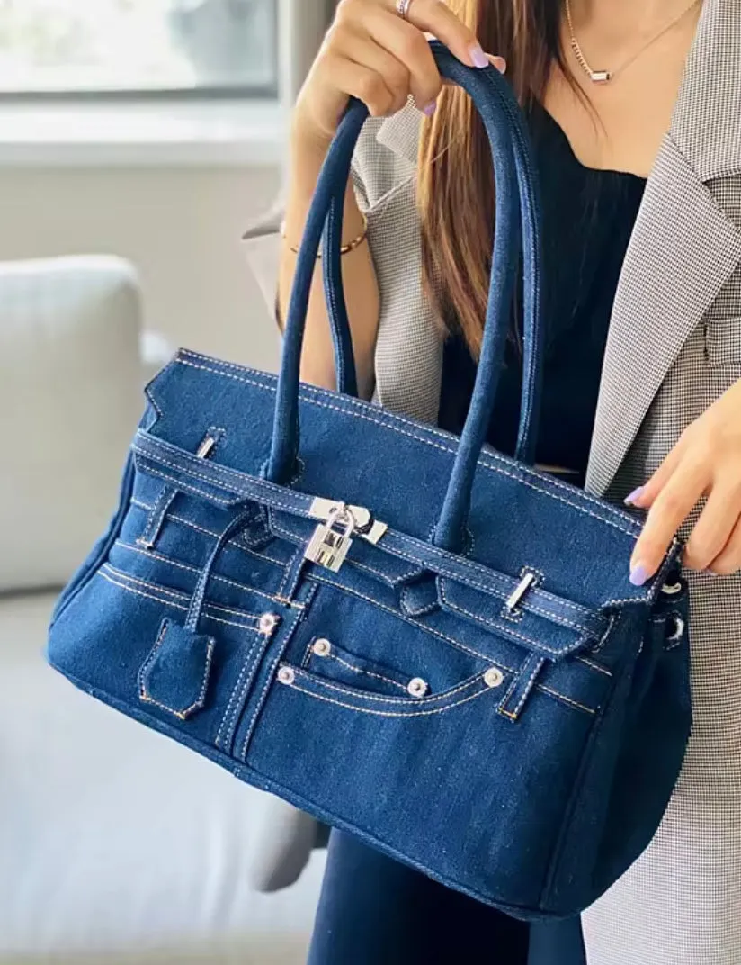 Denim Birkin Longer Handle - Limited Edition