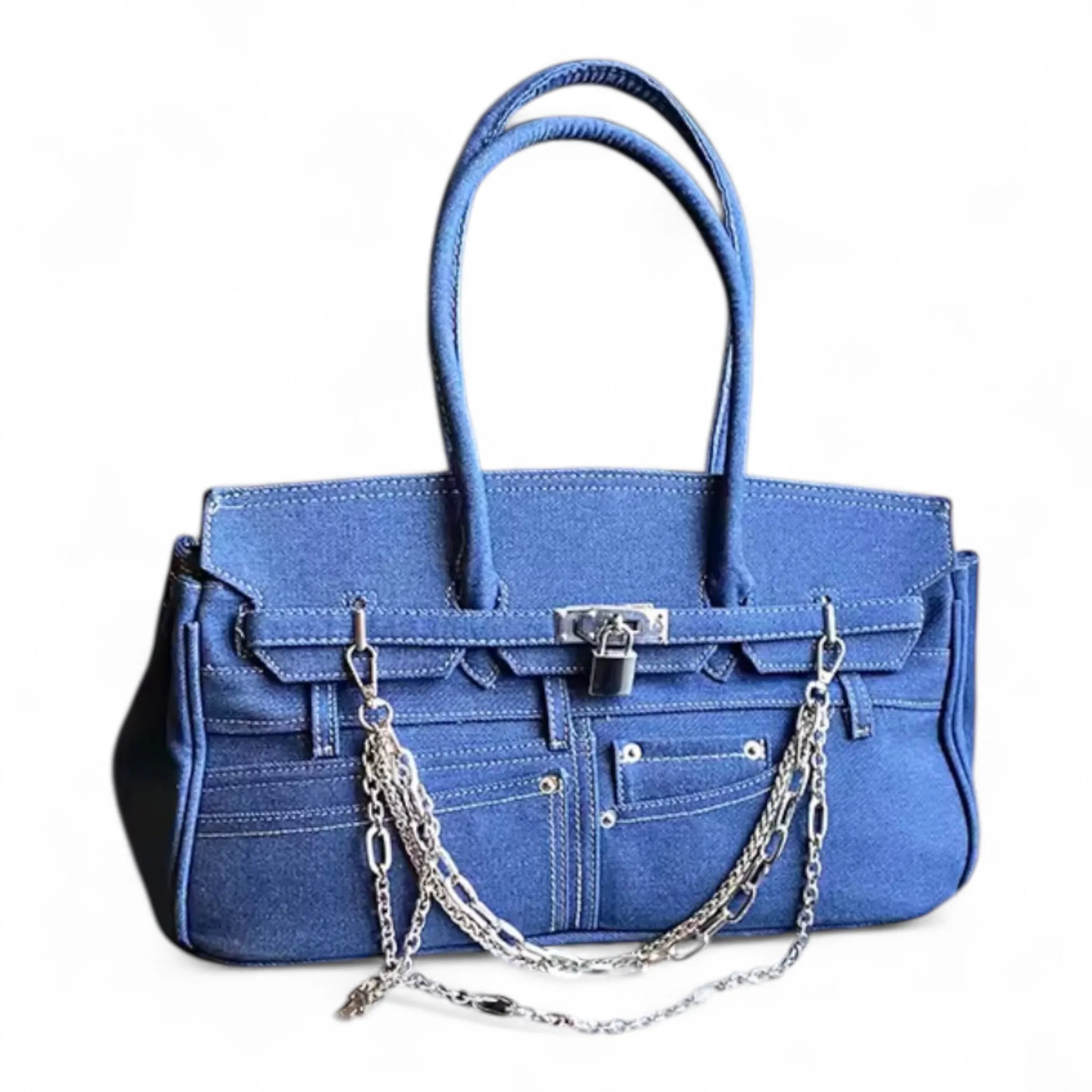Denim Birkin Longer Handle - Limited Edition