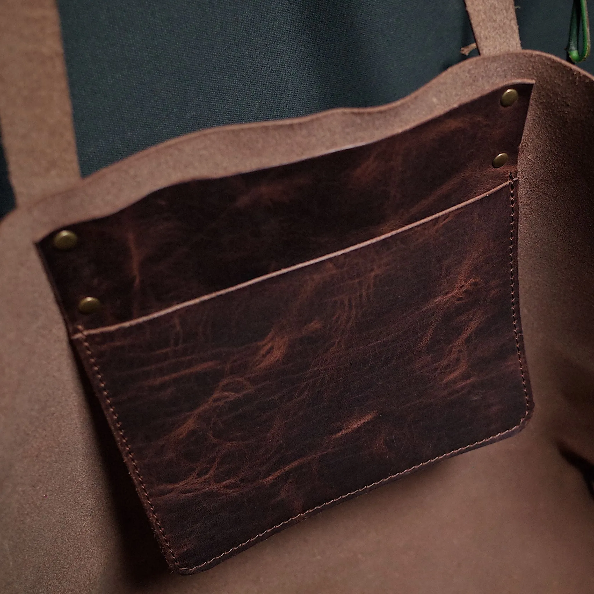 Dunham Leather Tote Bag – Dark Brown Edition