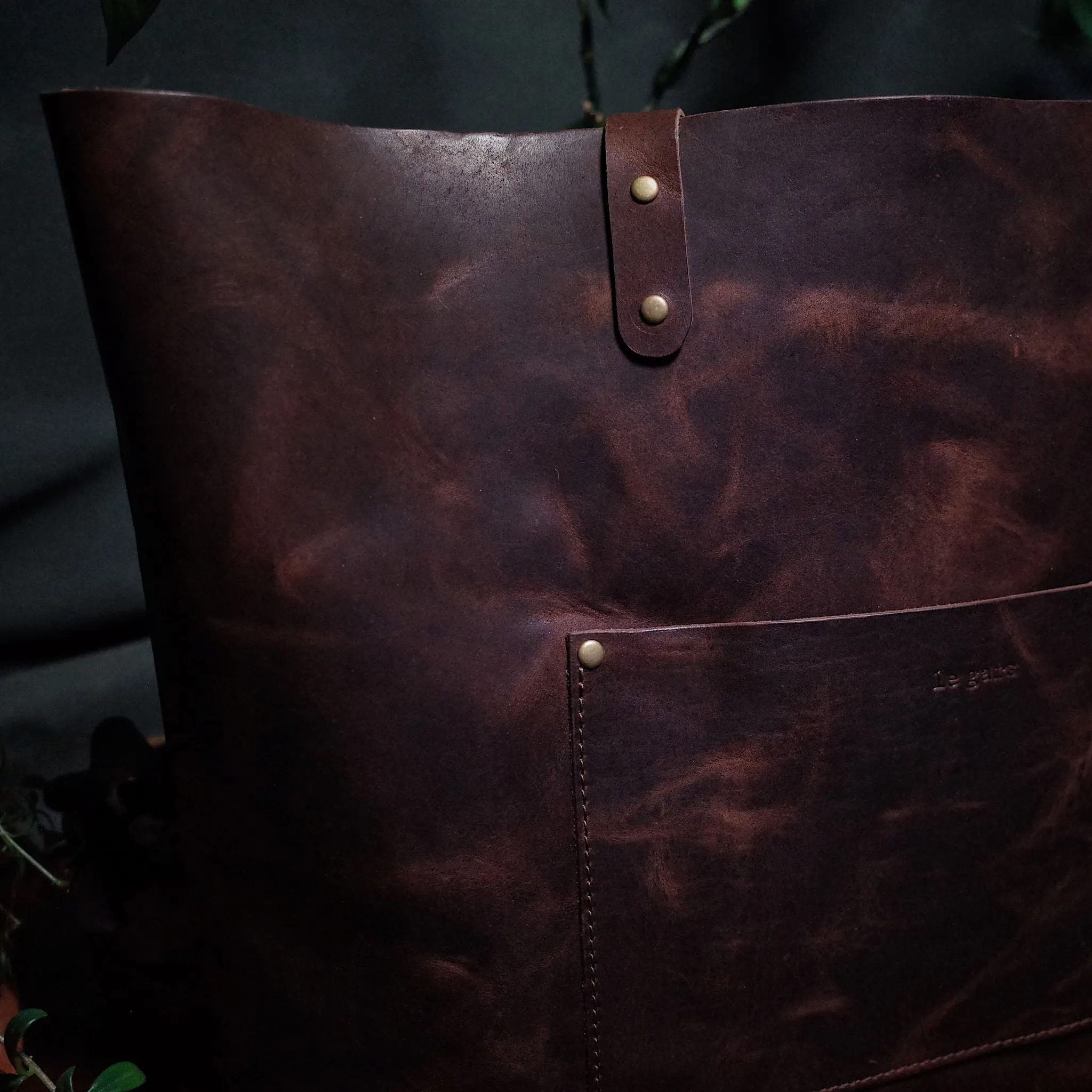 Dunham Leather Tote Bag – Dark Brown Edition