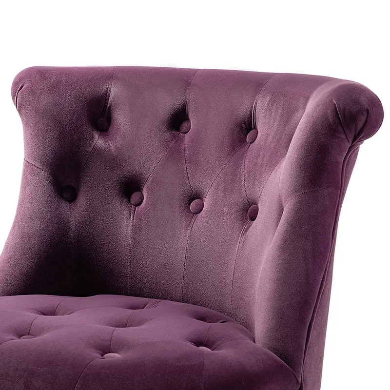 Elegantly Curved Jonnie Tufted Vanity Stool